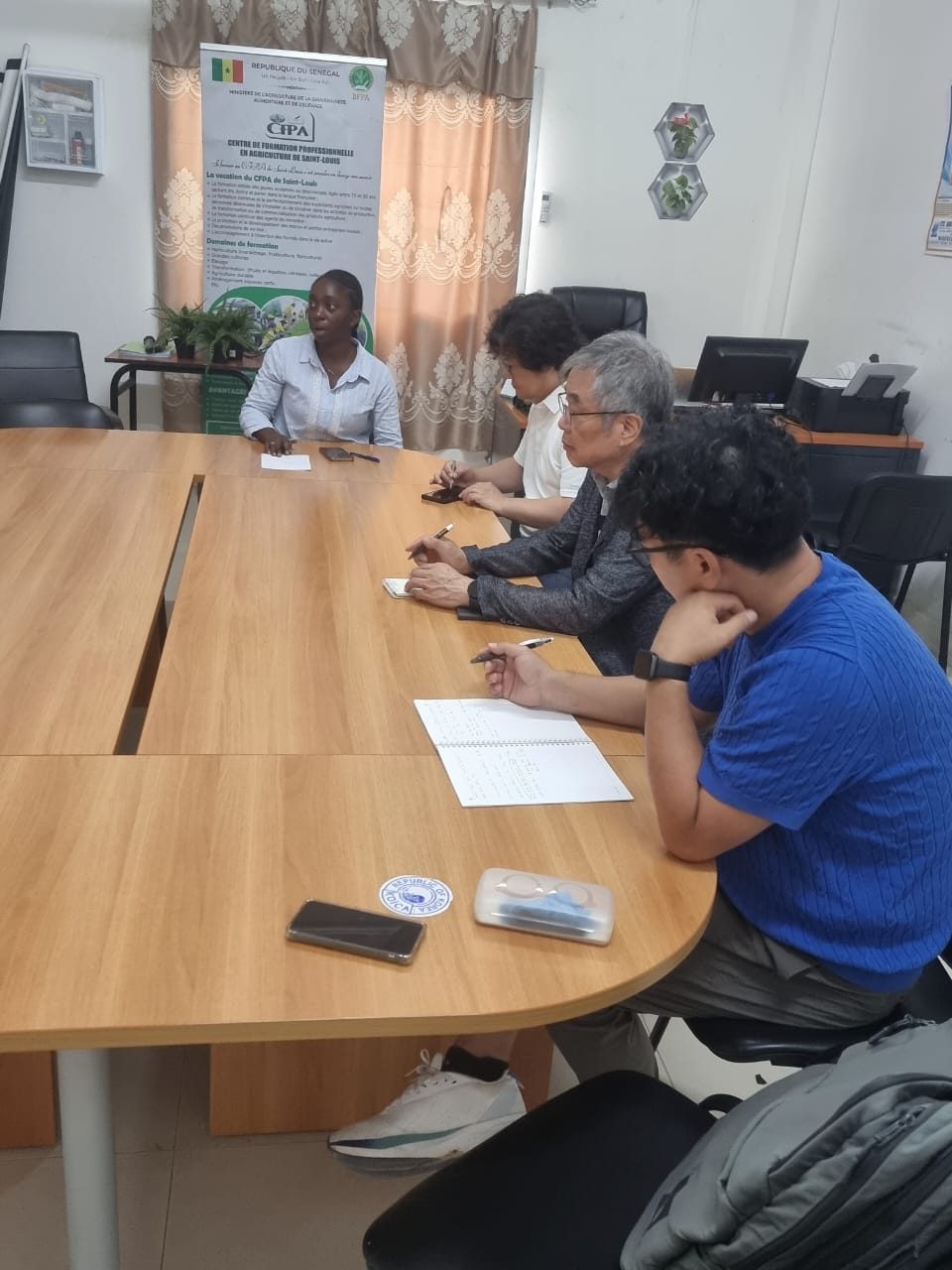 Présentation du centre à la délégation de la Fondation Saemaul